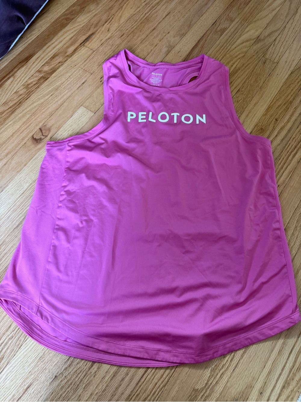 Peloton Women's Hot Pink Muscle Tee with White Logo